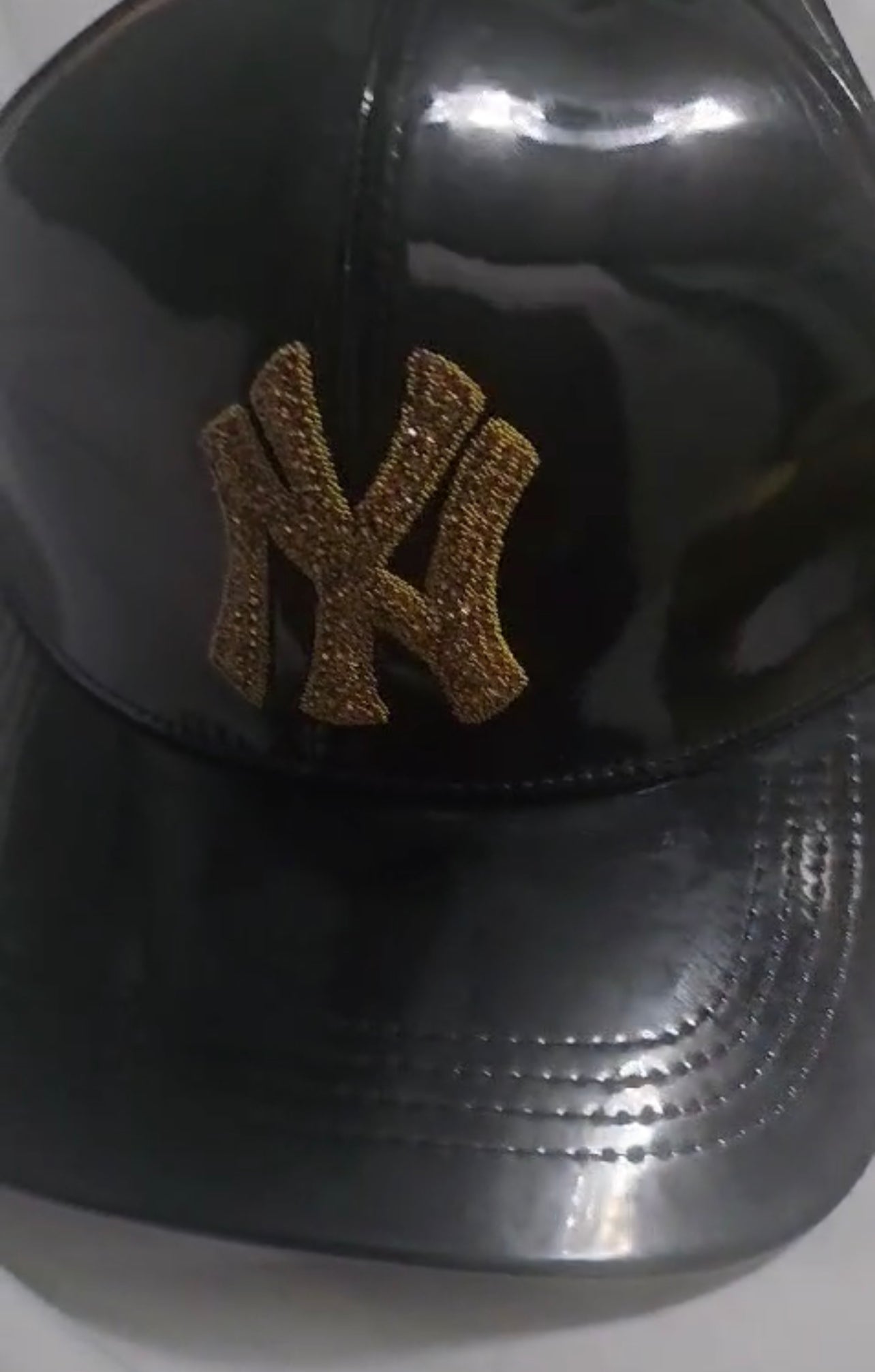 Metallic NY blings hats