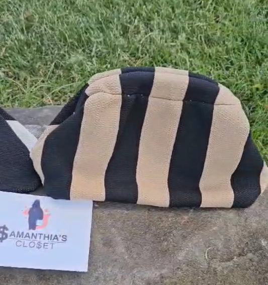 Stripe clutch bags