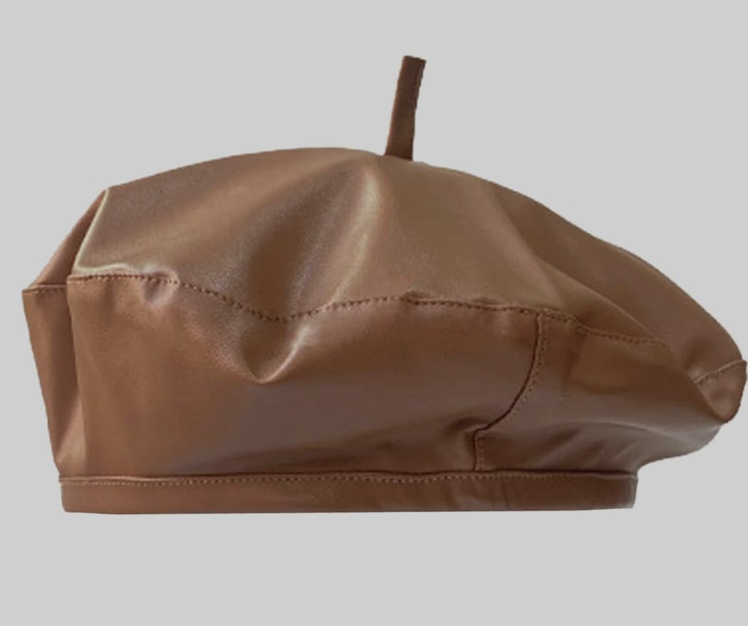 Faux leather Beret hat Sam's Tams